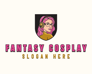 Cosplay - Esports Woman Gamer logo design
