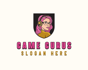 Esports Woman Gamer logo design