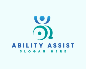 Wheelchair Disability Empowerment  logo design