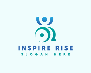 Wheelchair Disability Empowerment  logo design