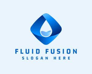 3D Purified Water Droplet logo design