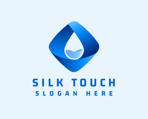 3D Purified Water Droplet logo design