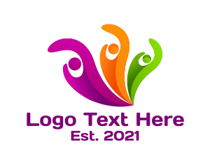 Center - Modern Charity People logo design