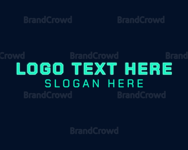 Modern Futuristic Neon Shop Logo