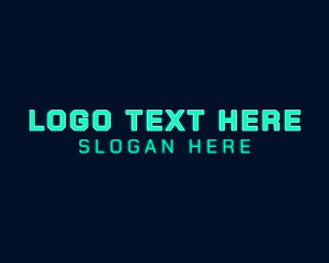 App - Modern Futuristic Neon Shop logo design