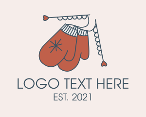 Gloves - Knit Winter Clothes logo design