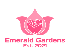 Pink Rose Wellness  logo design