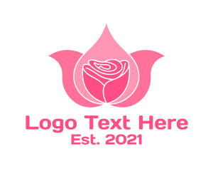 Rose - Pink Rose Wellness logo design