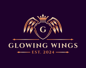 Wings Crown Hotel logo design