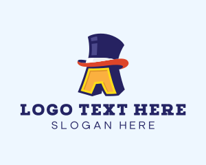 Headwear - Magician Hat Lettter A logo design