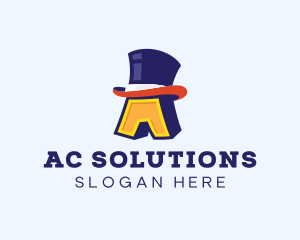 Magician Hat Lettter A logo design