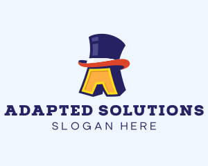 Magician Hat Lettter A logo design