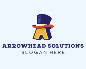 Magician Hat Lettter A logo design