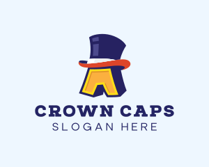 Headwear - Magician Hat Lettter A logo design