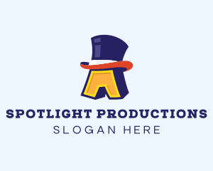 Show - Magician Hat Lettter A logo design