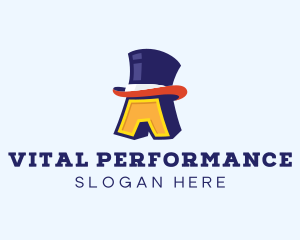 Performance - Magician Hat Lettter A logo design