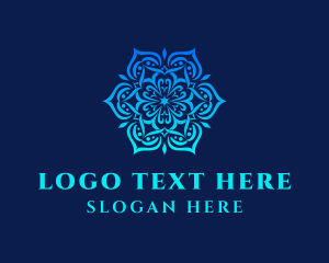 Meditation - Symmetrical Floral Ornament logo design