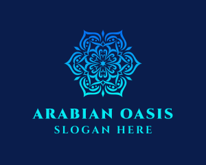 Arabian - Symmetrical Floral Ornament logo design