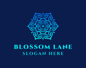 Floral - Symmetrical Floral Ornament logo design