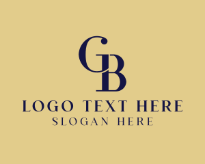 Elegant Fashion Boutique Letter GB Logo