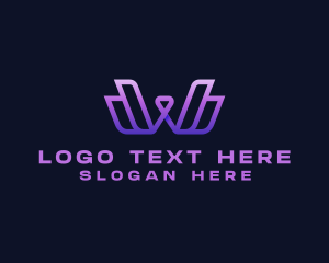 Modern - Gradient Creative Letter W logo design