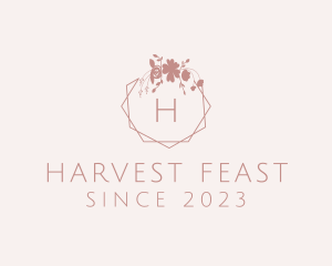 Flower Wreath Wedding logo design