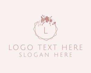 Flower Wreath Wedding Logo