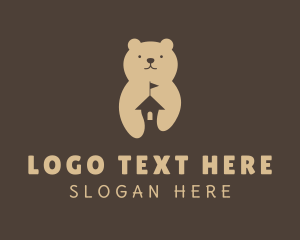 Stuffed Toy - Brown Bear Daycare logo design