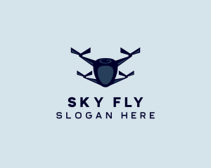 Drone Camera Quadcopter logo design