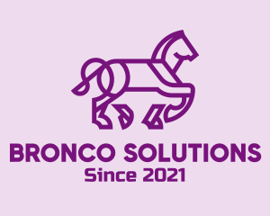 Purple Horse Equestrian logo design