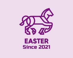 Purple Horse Equestrian logo design