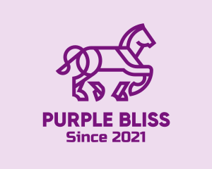 Purple Horse Equestrian logo design