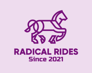 Purple Horse Equestrian logo design