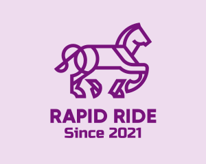 Purple Horse Equestrian logo design