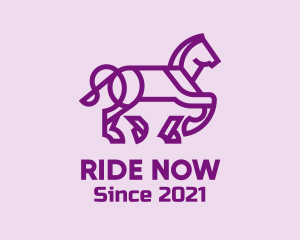 Purple Horse Equestrian logo design