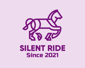 Purple Horse Equestrian logo design