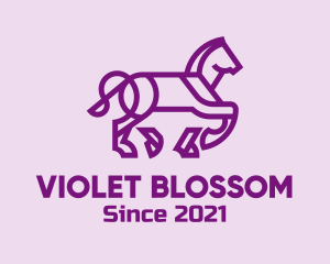 Purple Horse Equestrian logo design