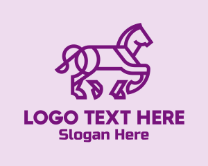 Purple Horse Equestrian Logo