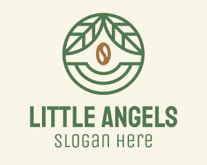 Coffee Shop - Coffee Bean Organic Badge logo design