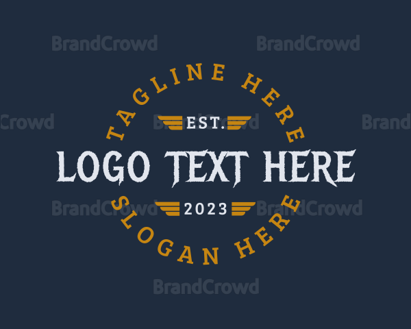 Grunge Aviation Business Logo