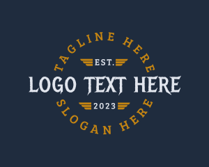 Grunge Aviation Business logo design