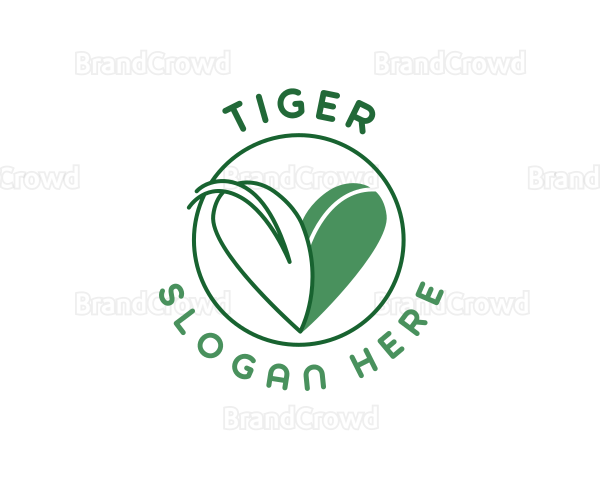 Natural Leaf Heart Logo