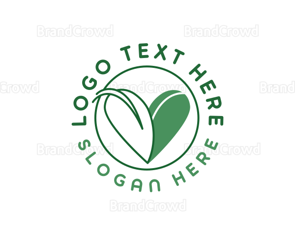 Natural Leaf Heart Logo