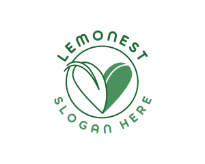 Natural - Natural Leaf Heart logo design