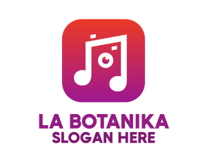 Musical Note Camera Logo