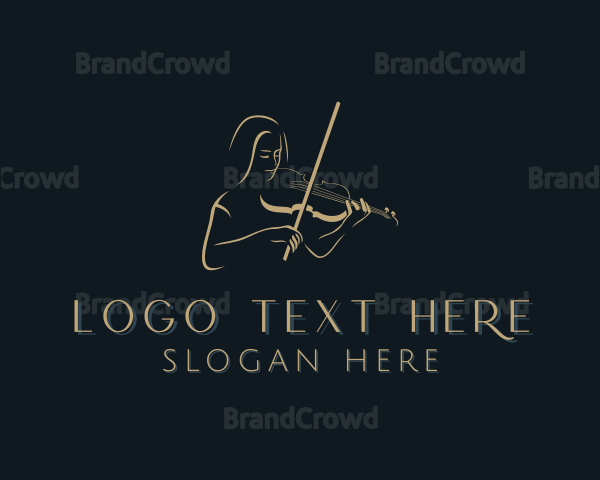 Violin Musician Performer Logo