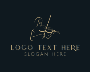 Instrumentalist - Violin Musician Performer logo design