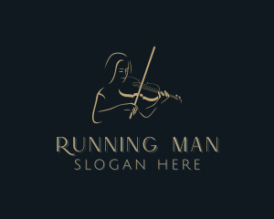 Recording Studio - Violin Musician Performer logo design
