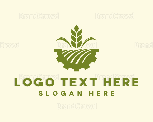 Wheat Field Agriculture Logo