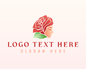 Lady - Beauty Woman Rose logo design